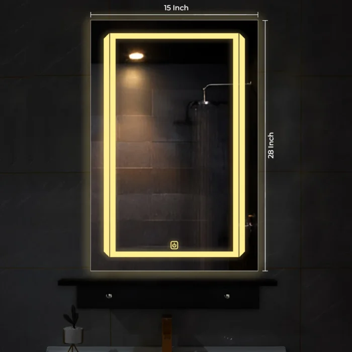 Line Shaped LED Bathroom Wall Mirror